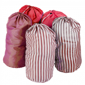 LOT DE 10 SACS A LINGE BLANCHISSERIE - ROUGE